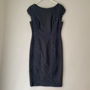 Maggy London sz 6 cocktail lace sheath dress